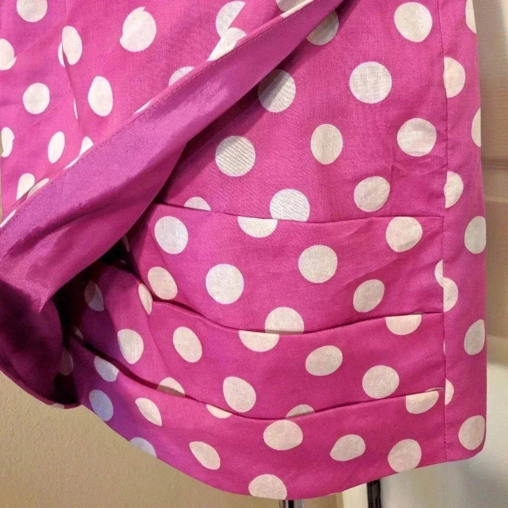 Anthropologie Leifsdottir Pink Polka Dot Dress - Picture 4 of 8